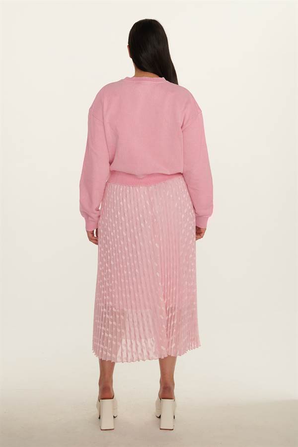 CROP CREW NECK SWEATER