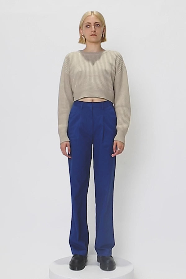 Cropped Pullover Sweater