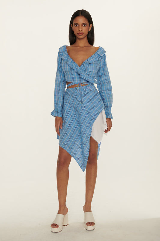 Asymmetric Tiered Skirt