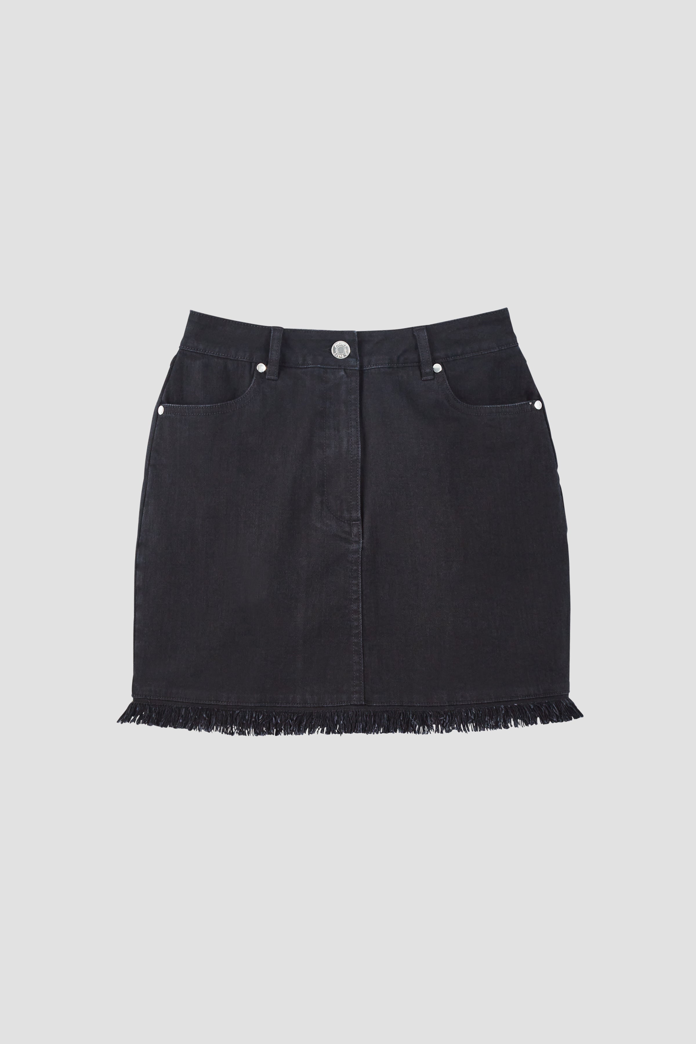 Primark black denim shops skirt