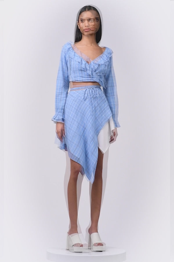 Asymmetric Tiered Skirt